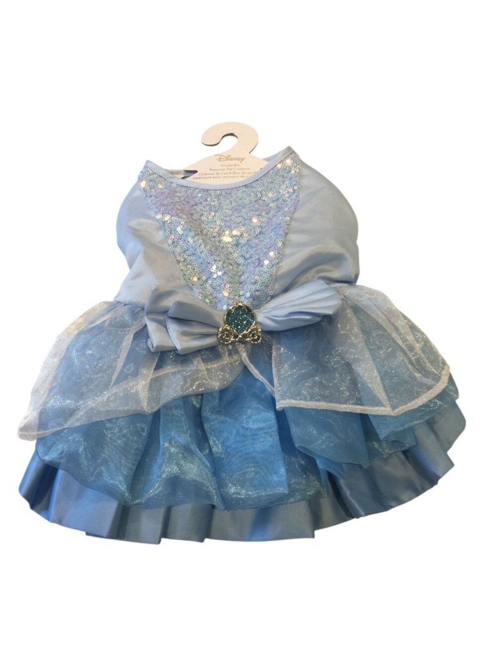 Disney Leading Role Cinderella Premium Pet Costume Size Large Light Blue